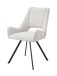 Stuhl >Helen< 2er Set in creme, Webstoff - 56x91x63cm (BxHxT)