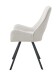 Stuhl >Helen< 2er Set in creme, Webstoff - 56x91x63cm (BxHxT)