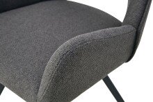 Stuhl >Helen< 2er Set in anthrazit, Webstoff - 56x91x63cm (BxHxT)