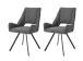 Stuhl >Helen< 2er Set in anthrazit, Webstoff - 56x91x63cm (BxHxT)