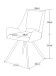 Stuhl >Helen< 2er Set in anthrazit, Webstoff - 56x91x63cm (BxHxT)