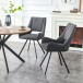 Stuhl >Helen< 2er Set in anthrazit, Webstoff - 56x91x63cm (BxHxT)