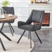 Stuhl >Helen< 2er Set in anthrazit, Webstoff - 56x91x63cm (BxHxT)