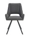 Stuhl >Helen< 2er Set in anthrazit, Webstoff - 56x91x63cm (BxHxT)