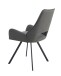 Stuhl >Helen< 2er Set in anthrazit, Webstoff - 56x91x63cm (BxHxT)