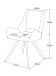 Stuhl >Helen< 2er Set in anthrazit, Webstoff - 56x91x63cm (BxHxT)