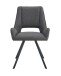 Stuhl >Helen< 2er Set in anthrazit, Webstoff - 56x91x63cm (BxHxT)