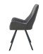 Stuhl >Helen< 2er Set in anthrazit, Webstoff - 56x91x63cm (BxHxT)