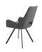 Stuhl >Helen< 2er Set in anthrazit, Webstoff - 56x91x63cm (BxHxT)