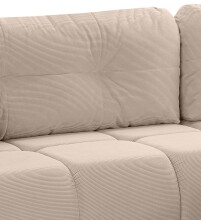 Ecksofa >Sancho Long< in beige, Cord - 255x107x155cm (BxHxT)