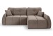 Ecksofa >Sancho Long< in braun-beige, Cord - 255x107x155cm (BxHxT)
