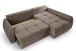 Ecksofa >Sancho Long< in braun-beige, Cord - 255x107x155cm (BxHxT)