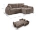Ecksofa >Sancho Long< in braun-beige, Cord - 255x107x155cm (BxHxT)