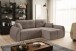 Ecksofa >Sancho Long< in braun-beige, Cord - 255x107x155cm (BxHxT)