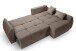 Ecksofa >Sancho Long< in braun-beige, Cord - 255x107x155cm (BxHxT)