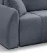 Ecksofa >Sancho Long< in blau-grau, Cord - 255x107x155cm (BxHxT)