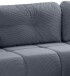 Ecksofa >Sancho Long< in blau-grau, Cord - 255x107x155cm (BxHxT)