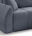 Ecksofa >Sancho Long< in blau-grau, Cord - 255x107x155cm (BxHxT)
