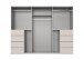 Schwebetürenschrank >BALI< in KASCHMIR / SPIEGEL - 270x208x64cm (BxHxT)