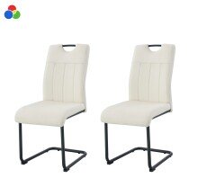 Freischwinger >Lisa< 2er Set in creme, Velouroptik...