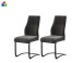 Freischwinger >Tina< 2er Set in anthrazit, Strukturstoff - 43x98x59cm (BxHxT)