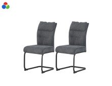 Freischwinger >Frieda< 2er Set in anthrazit,...