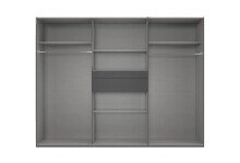 Drehtürenschrank >NADJA< in ARTISAN EICHE DEKOR / SPIEGEL - 270x208x58cm (BxHxT)