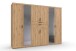 Drehtürenschrank >NADJA< in ARTISAN EICHE DEKOR / SPIEGEL - 270x208x58cm (BxHxT)