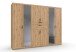 Drehtürenschrank >NADJA< in ARTISAN EICHE DEKOR / SPIEGEL - 270x208x58cm (BxHxT)