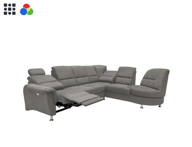 Ecksofa >Ludwigshafen< in verschiedenen Farben und Ausführungen - 236x113x275cm (BxHxT)