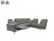 Ecksofa >Ludwigshafen< in 1219 Toro anthrazit - 236x113x275cm (BxHxT)