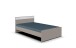 Bett >BAHAMAS< in SAHARAGRAU + WEISS - 146x80x210cm (BxHxT)