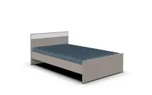 Bett >BAHAMAS< in SAHARAGRAU + WEISS - 96x80x210cm...