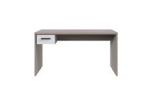 Schreibtisch >BAHAMAS< in SAHARAGRAU + WEISS - 140x72x70cm (BxHxT)