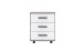 Rollcontainer >BAHAMAS< in SAHARAGRAU + WEISS - 46x58x40cm (BxHxT)