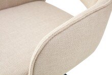 Esszimmerstuhl >Jana< 2er Set in creme, Webstoff - 57x91x64cm (BxHxT) 360° Drehfunktion