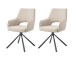 Esszimmerstuhl >Jana< 2er Set in creme, Webstoff - 57x91x64cm (BxHxT) 360° Drehfunktion