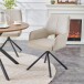 Esszimmerstuhl >Jana< 2er Set in creme, Webstoff - 57x91x64cm (BxHxT) 360° Drehfunktion