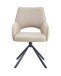 Esszimmerstuhl >Jana< 2er Set in creme, Webstoff - 57x91x64cm (BxHxT) 360° Drehfunktion