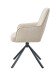 Esszimmerstuhl >Jana< 2er Set in creme, Webstoff - 57x91x64cm (BxHxT) 360° Drehfunktion