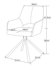 Esszimmerstuhl >Jana< 2er Set in anthrazit, Webstoff - 57x91x64cm (BxHxT) 360° Drehfunktion