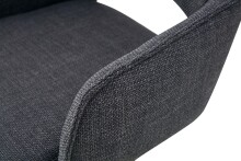 Esszimmerstuhl >Jana< 2er Set in anthrazit, Webstoff - 57x91x64cm (BxHxT) 360° Drehfunktion