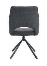 Esszimmerstuhl >Jana< 2er Set in anthrazit, Webstoff - 57x91x64cm (BxHxT) 360° Drehfunktion