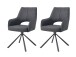 Esszimmerstuhl >Jana< 2er Set in anthrazit, Webstoff - 57x91x64cm (BxHxT) 360° Drehfunktion