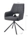Esszimmerstuhl >Jana< 2er Set in anthrazit, Webstoff - 57x91x64cm (BxHxT) 360° Drehfunktion