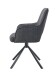 Esszimmerstuhl >Jana< 2er Set in anthrazit, Webstoff - 57x91x64cm (BxHxT) 360° Drehfunktion