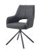 Esszimmerstuhl >Jana< 2er Set in anthrazit, Webstoff - 57x91x64cm (BxHxT) 360° Drehfunktion