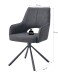 Esszimmerstuhl >Jana< 2er Set in anthrazit, Webstoff - 57x91x64cm (BxHxT) 360° Drehfunktion