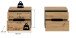Nachtkommode >Canu< 2er Set in Basalt Grau / Artisan - 50x42x37cm (BxHxT)