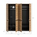 Kleiderschrank >Canu< in Basalt Grau / Artisan - 180x198x59cm (BxHxT)